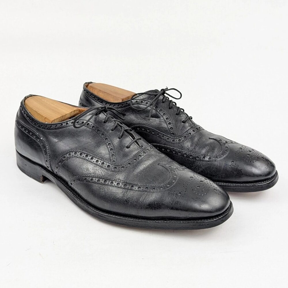 Churchs Mens Shoes Size 10.5 Black Wingtip Church's